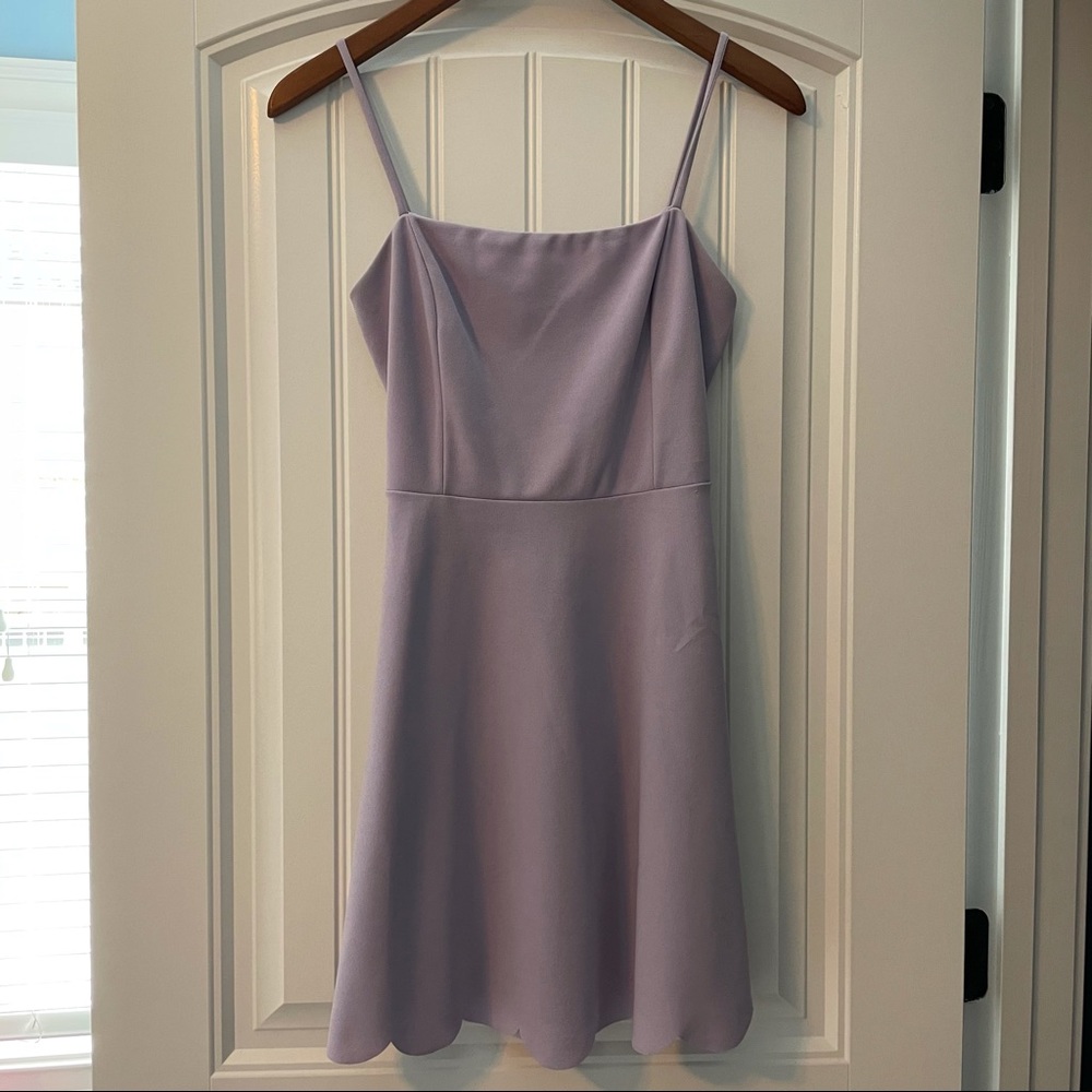 Pitaya purple tank dress with scallop bottom